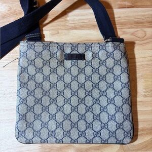 Gucci Beige and Navy Crossbody Bag